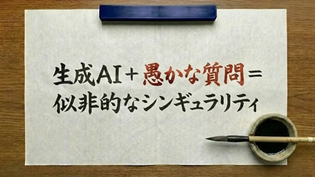 生成AIと愚かな質問が生む疑似的シンギュラリティを示す式