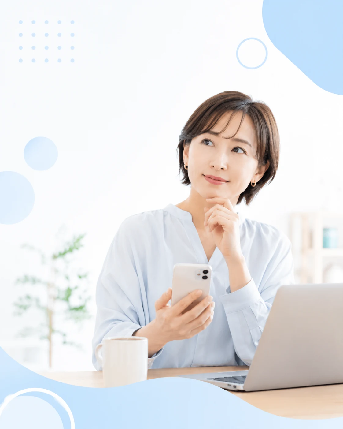考えるところから始める女性のイメージ